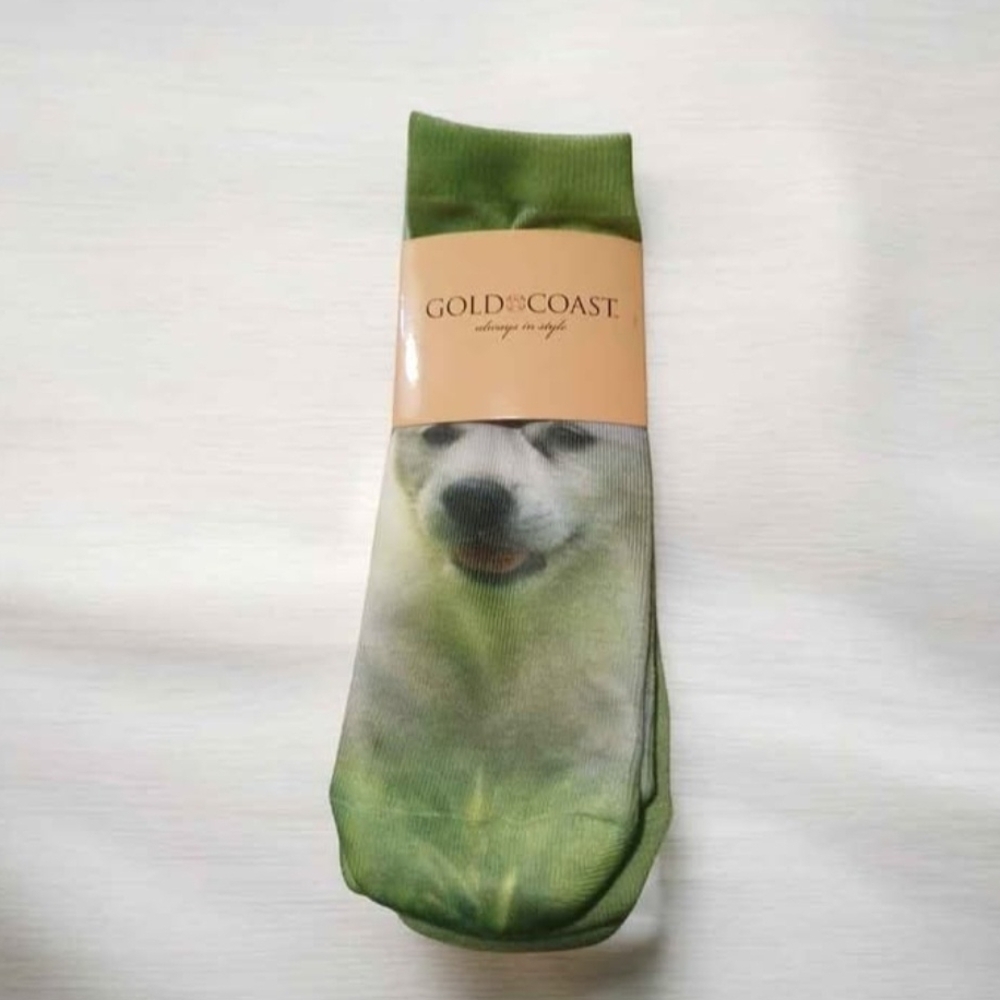 🌷Gold Coast Dog Print Socks